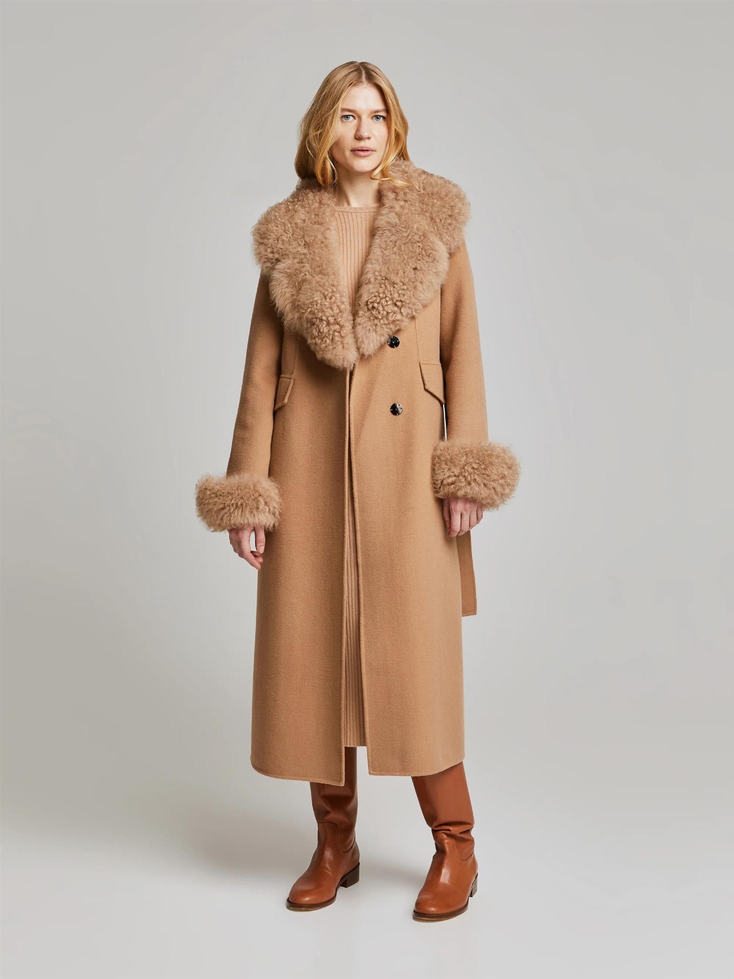 Lumilla Wool Coat Sand Beige Yttertøy